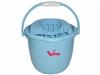 Plastic bucket with wheels
