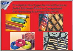 Precipitation type general purpose solid silicone rubber compound for molding & extrusion (HTV)